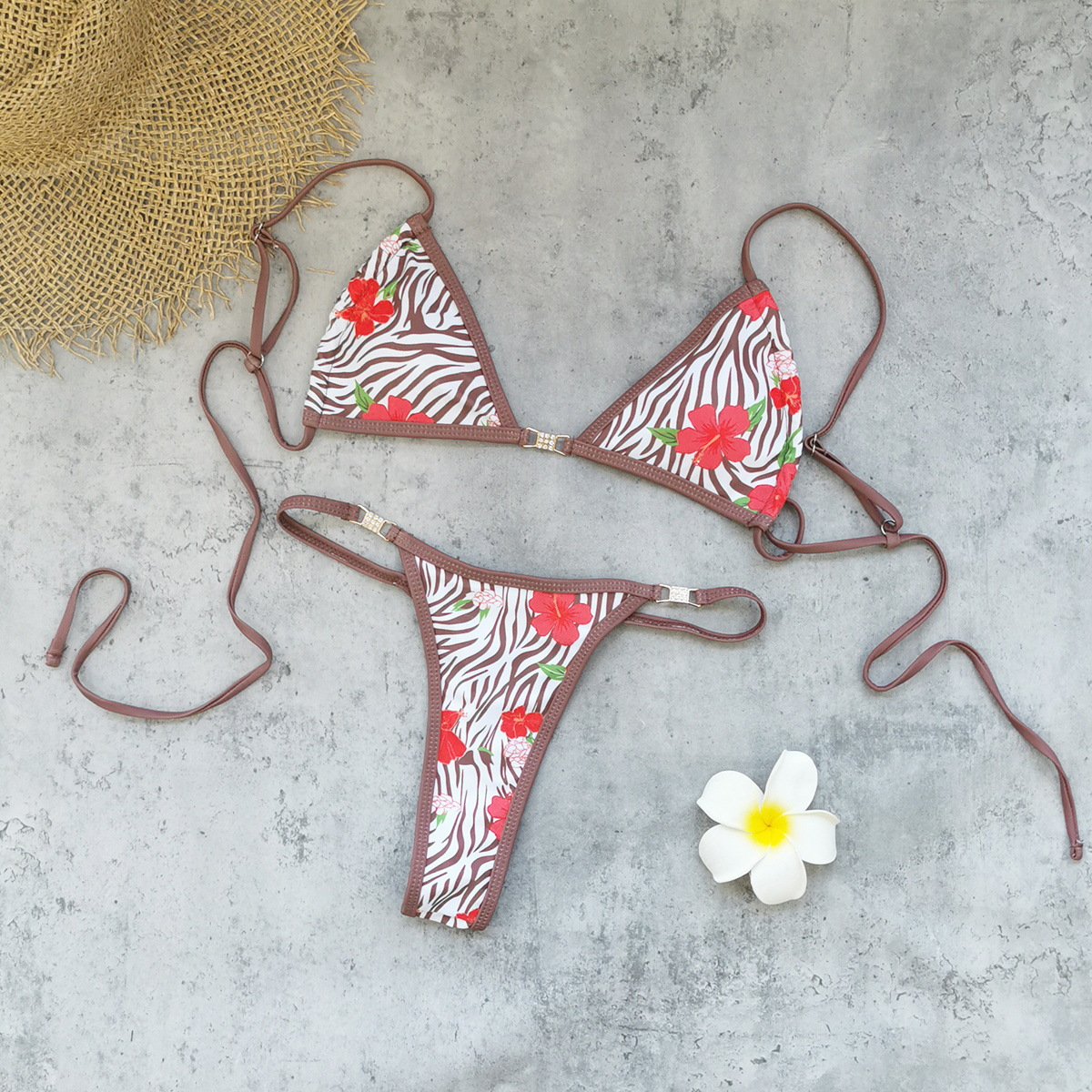 Sexy Solid Color Bikini