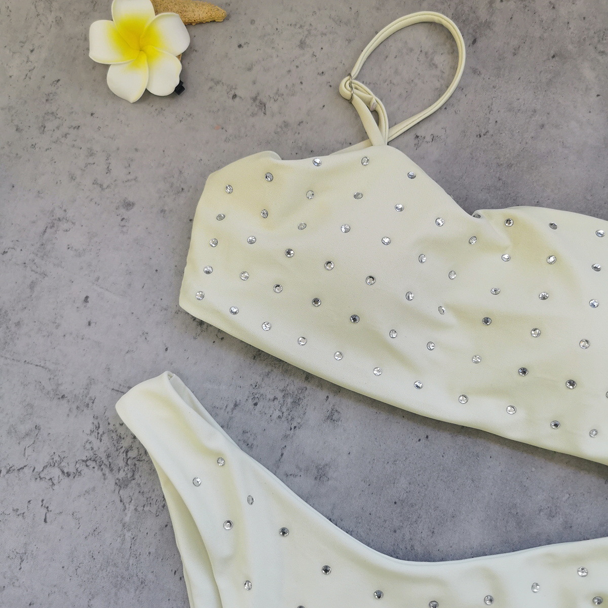 Strapless Rhinestone Bikini