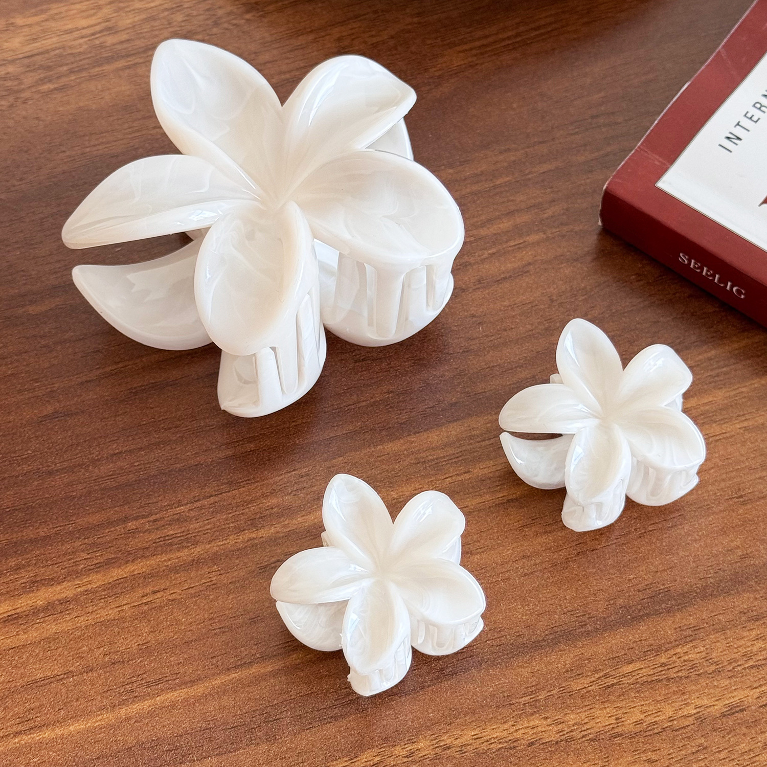 Colorful flower hair clip