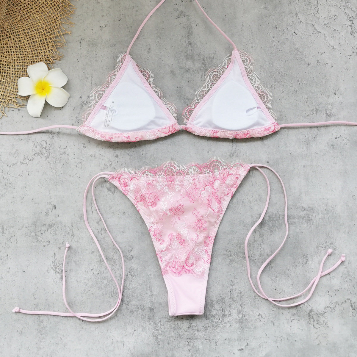Sexy Lace Pink Bikini