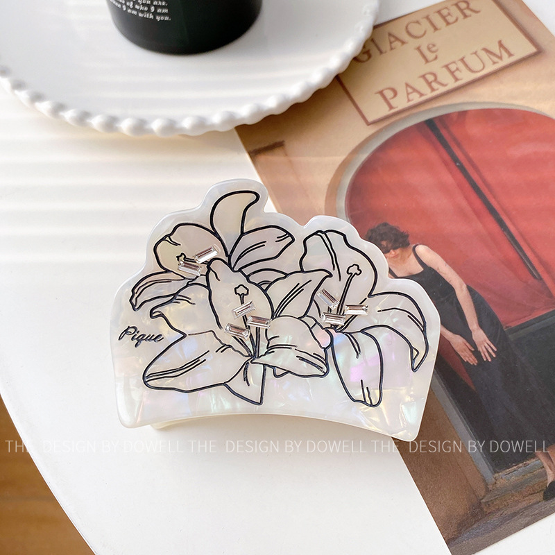 Acetate Diamond-Encrusted Hair Clip