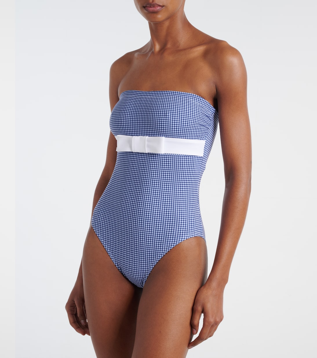 Bandeau Gingham Print Swimsuit Set(s)