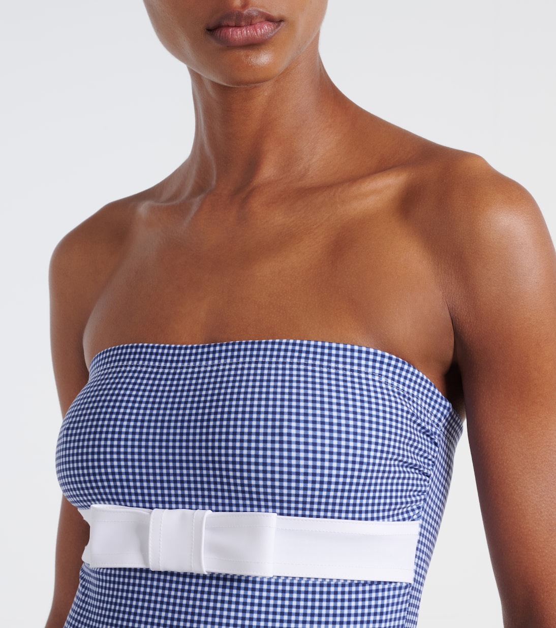 Bandeau Gingham Print Swimsuit Set(s)