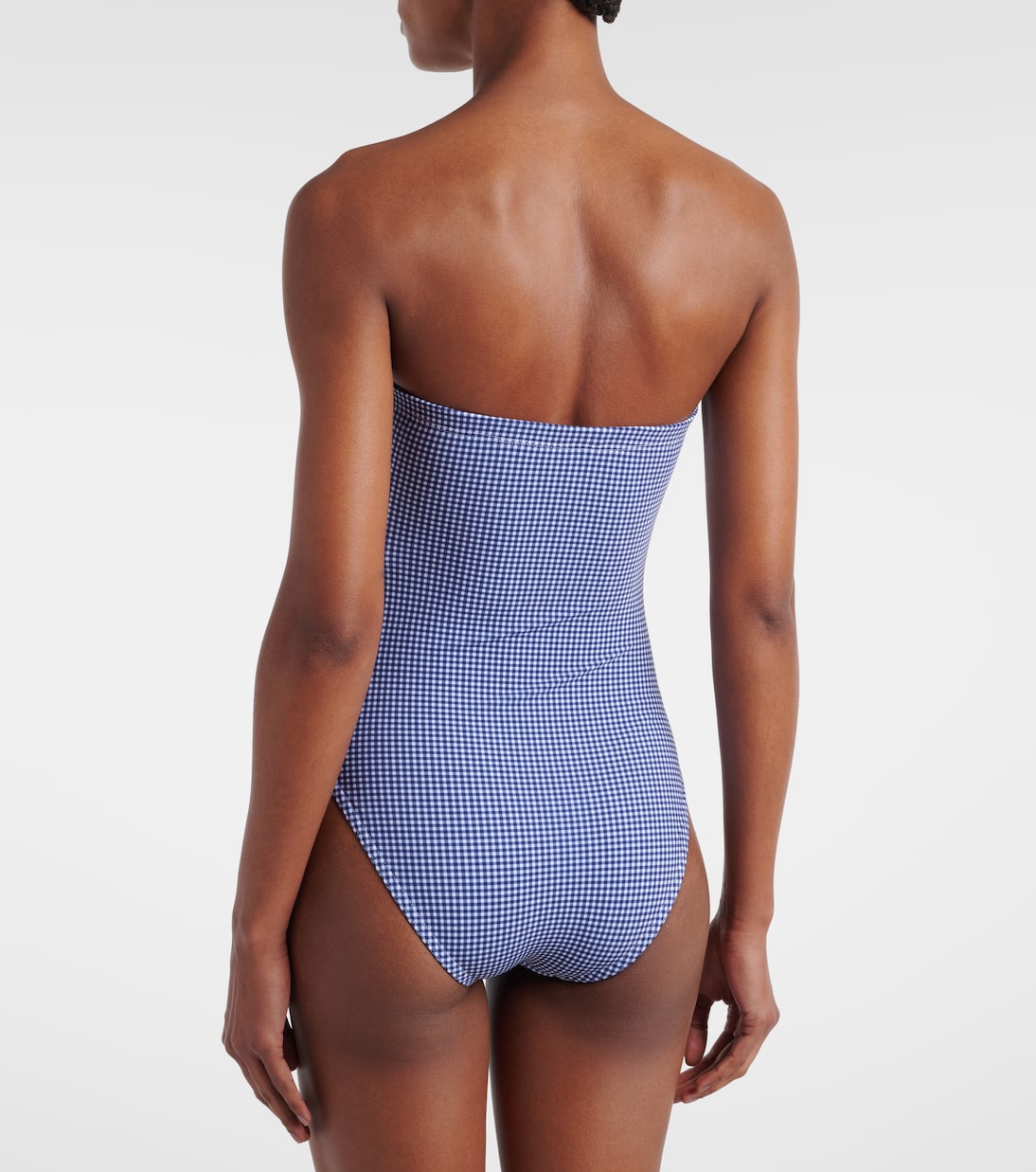 Bandeau Gingham Print Swimsuit Set(s)