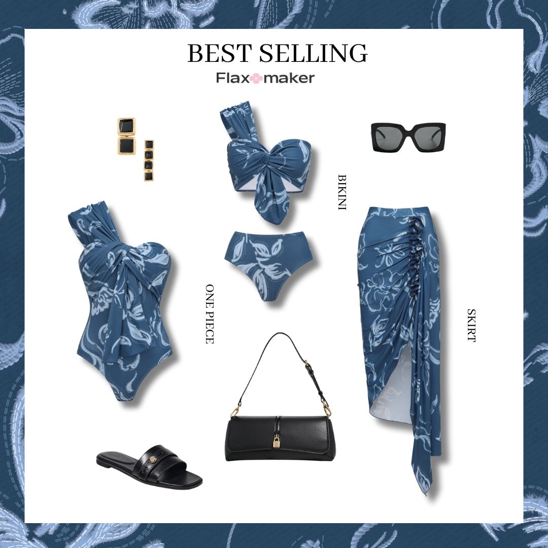 One Shoulder Printed Swimsuit Set(s)