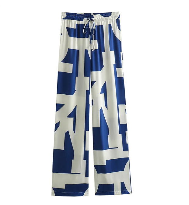 Graphic Printed Long Sleeve Shirt and Pants Set