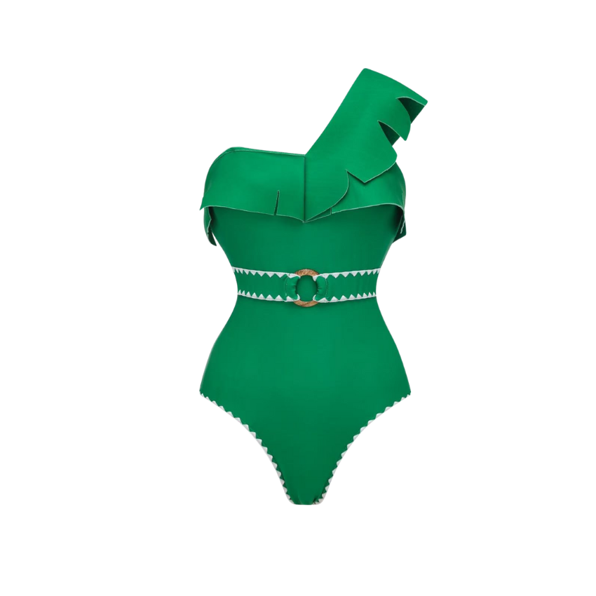 3D leaf-patterned Print Swimsuit Set(s)