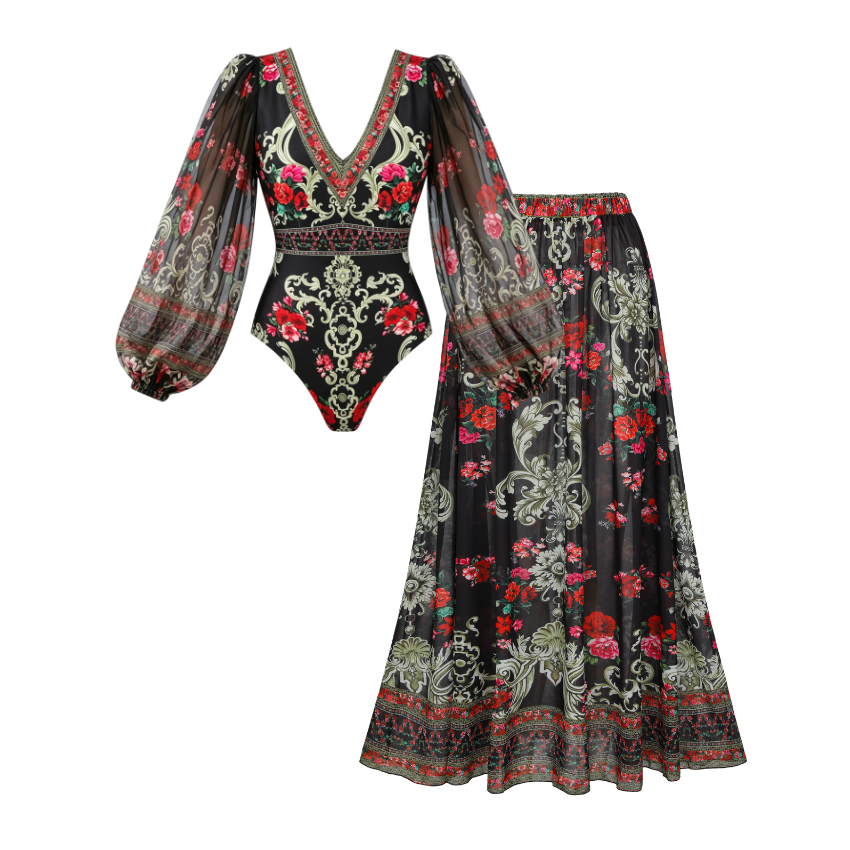 Dark Bloom Symphony Swimsuit Set(s)