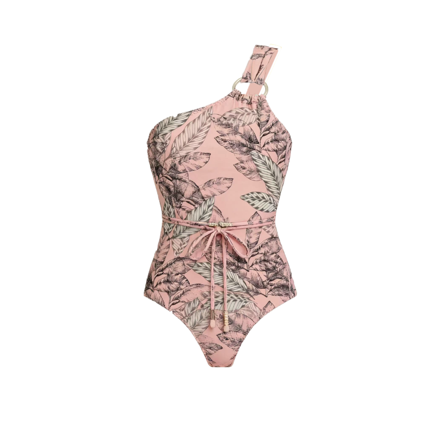 Blush Palm Sketch Print Swimsuit Set(s)