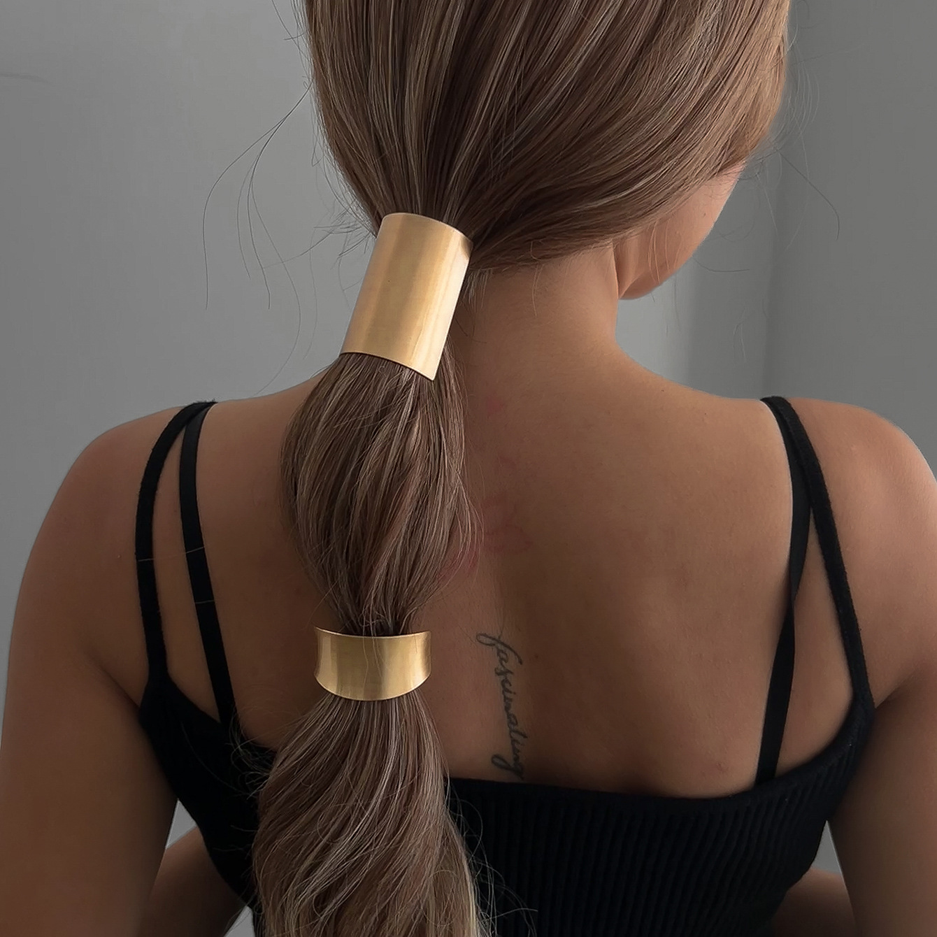 Geometric Exaggerated Alloy Ponytail Combination Hair Rope