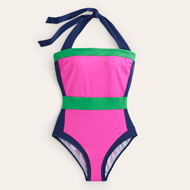 Color Block One Piece Swimsuit