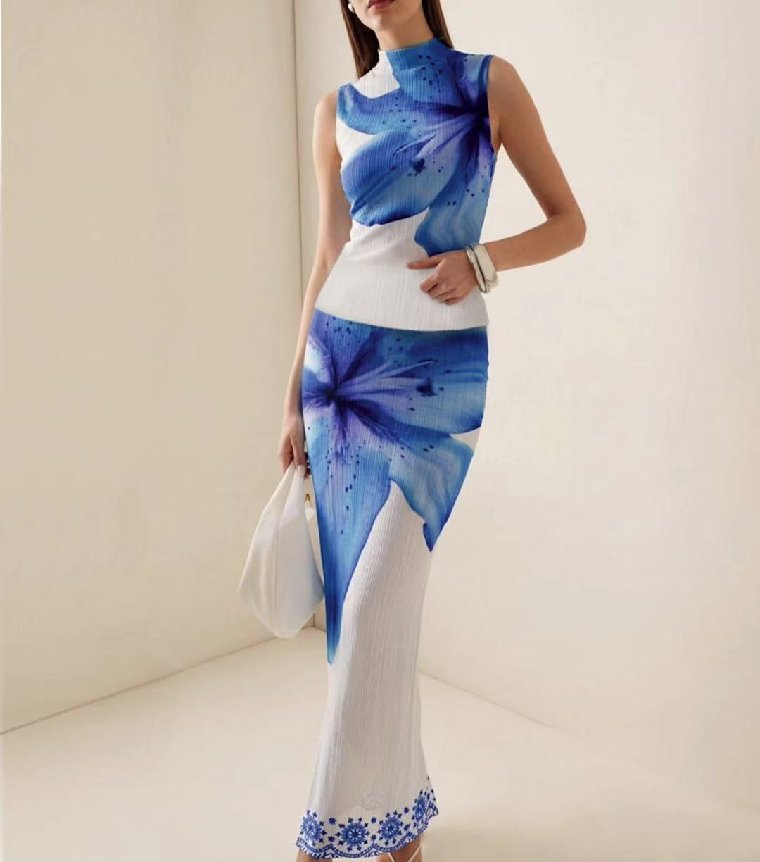 10Copy]Zebra Leopard Maxi Dress