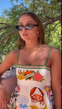 Vacation Graffiti Printed Sling Dress