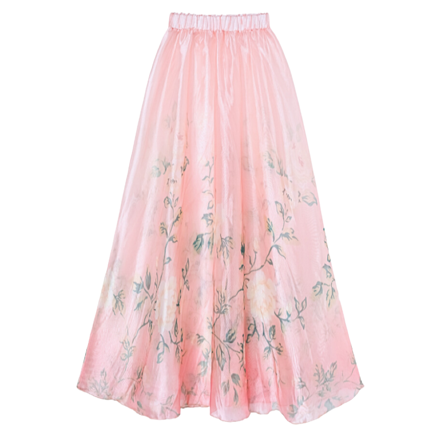 Mini Ruffled Floral Print One Piece Swimsuit and Skirt Flaxmaker