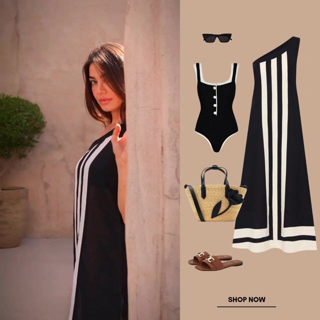 One Shoulder Color Block Striped Maxi Dress