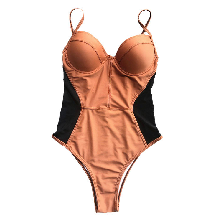 Mesh Splicing One Piece Swimwear