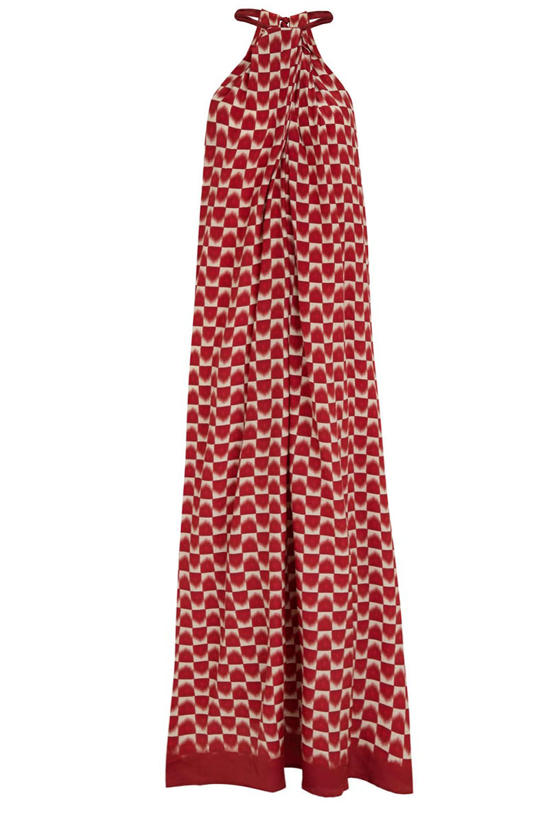 Off Shoulder Printed Maxi Dress