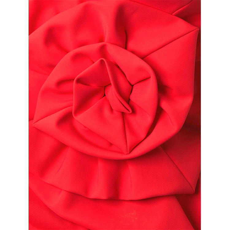 3D Flower Removable Strap Red One Piece Swimsuit and Sarong Flaxmaker