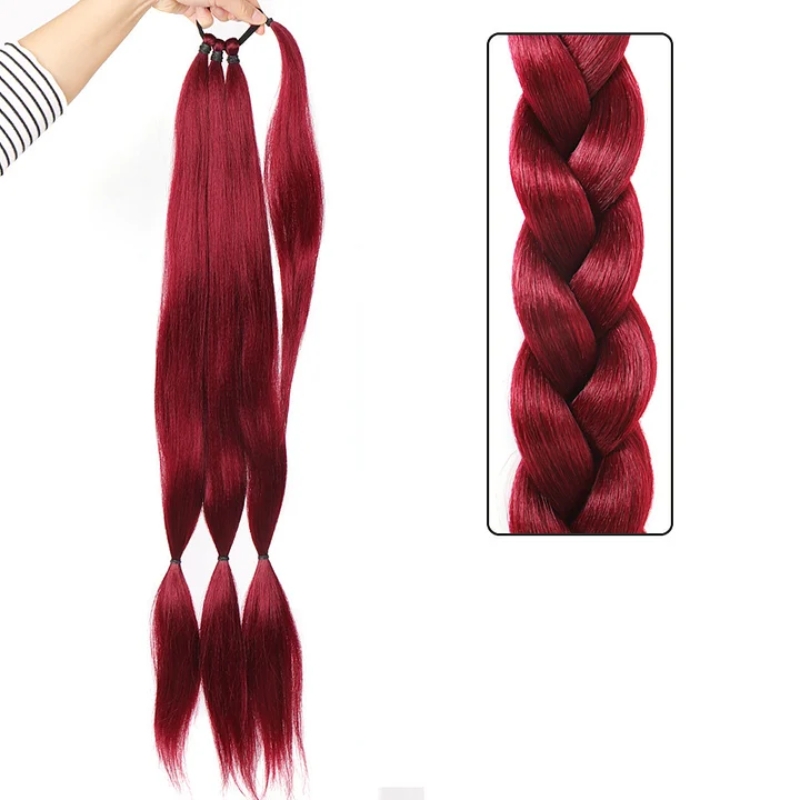 Long Braided Ponytail Synthetic Hair Extension With Hair Tie