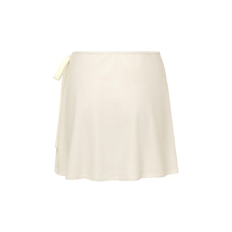 Navy Style Printed Bow Tie Decor One Piece Swimsuit and Skirt