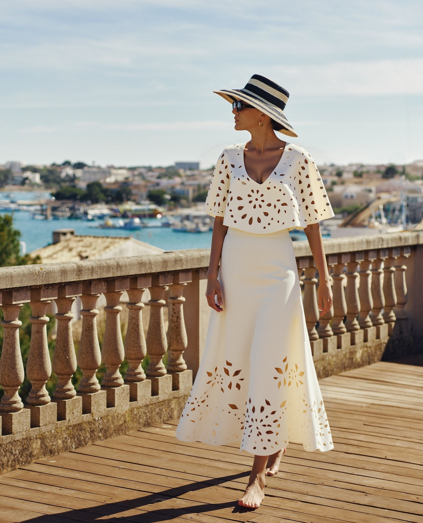 Laser Cutting One Piece Swimsuit and Skirt