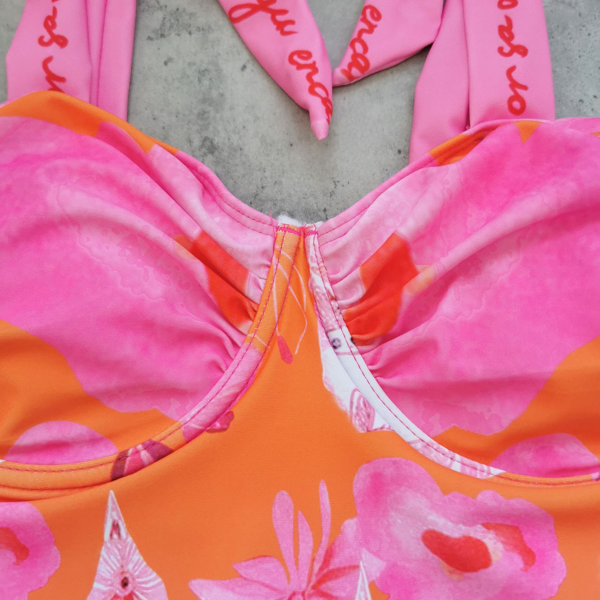 Bowknot Decor Printed Swimsuit Set(s)