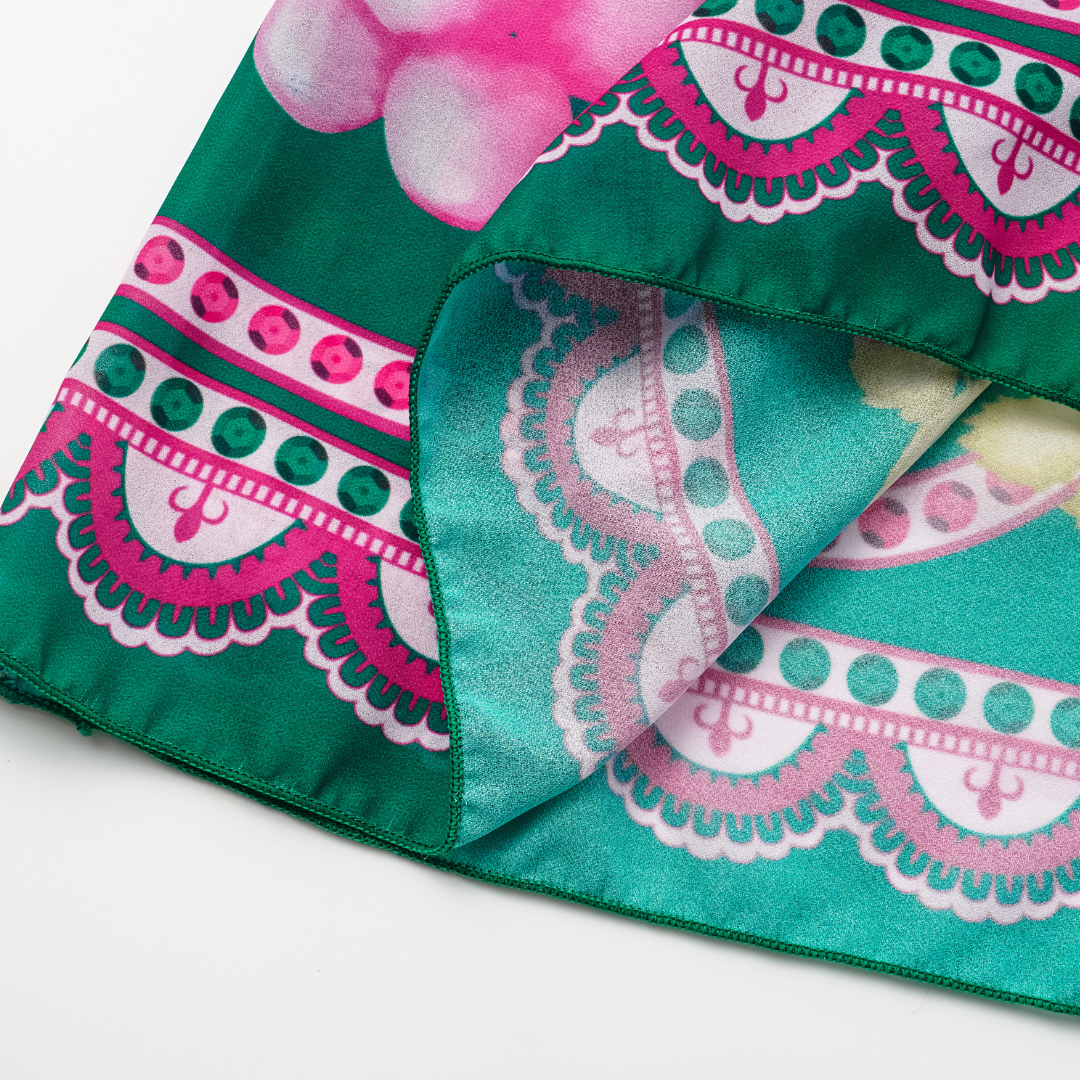 Deep V Retro Green Grapes Print One Piece Swimsuit and Skirt