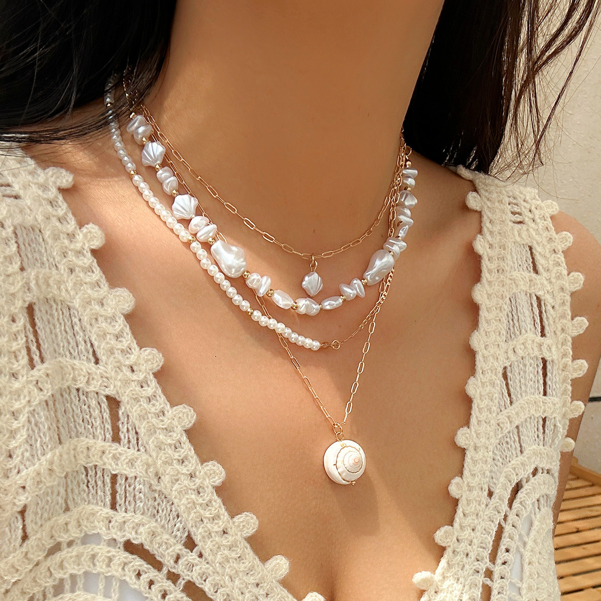 Multi-layered Shell Necklace