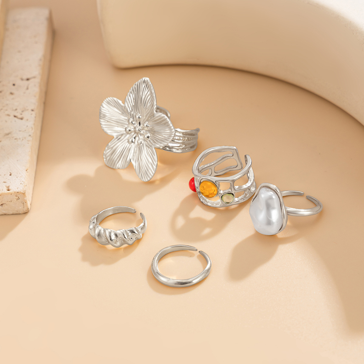 Stacked Diamond Setting Toe Ring