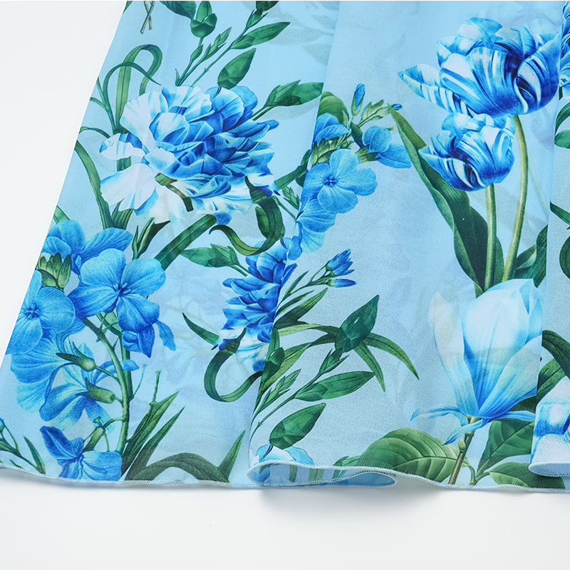 Two Ways Bowknot Floral Printed One Piece Swimsuit and Skirt