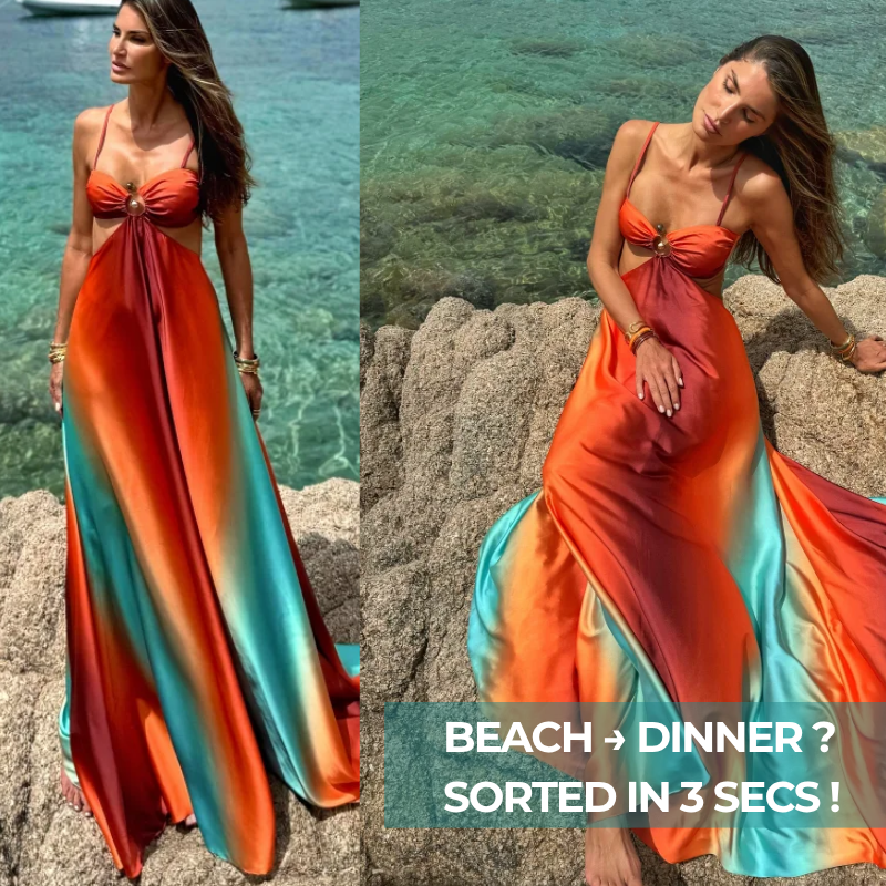 Sling Ombre Print Dress