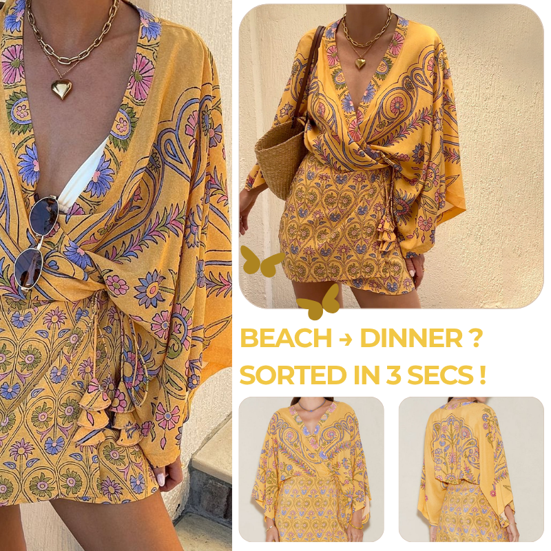 Vacation Printed Mini Dress