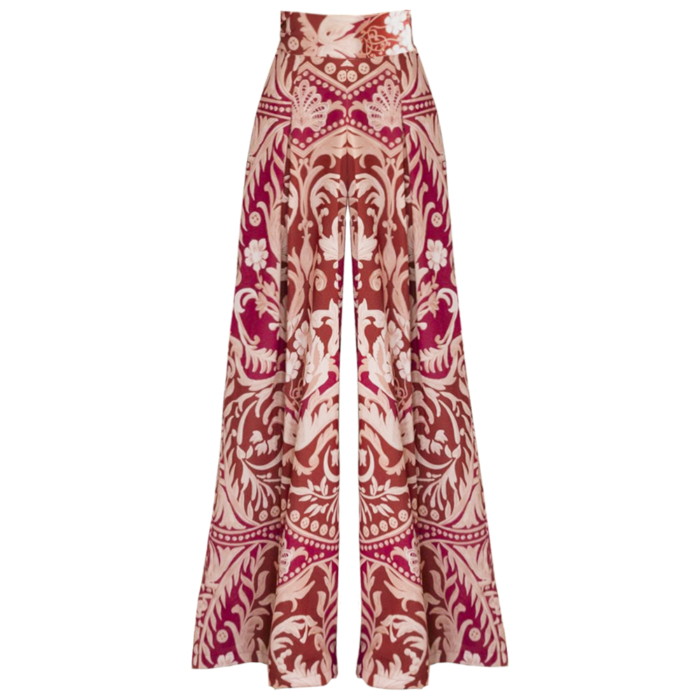 One Shoulder Ruffle Printed One Piece Swimsuit and Pant