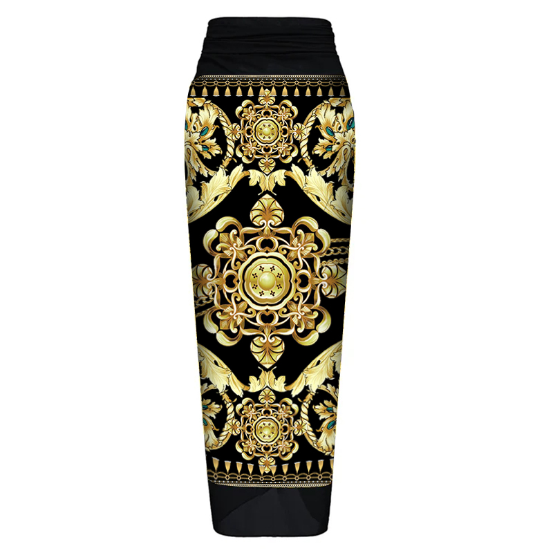 Reversible Tie-shoulder One Piece Swimsuit and Sarong Flaxmaker