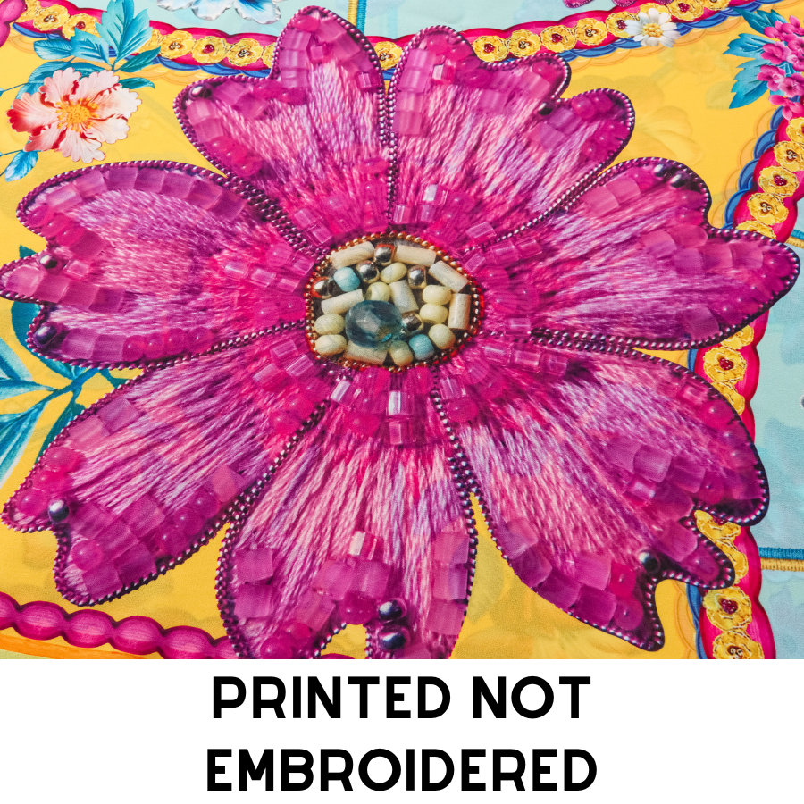 Constellation Flower Print Ruffled Bikini Swimsuit and Sarong