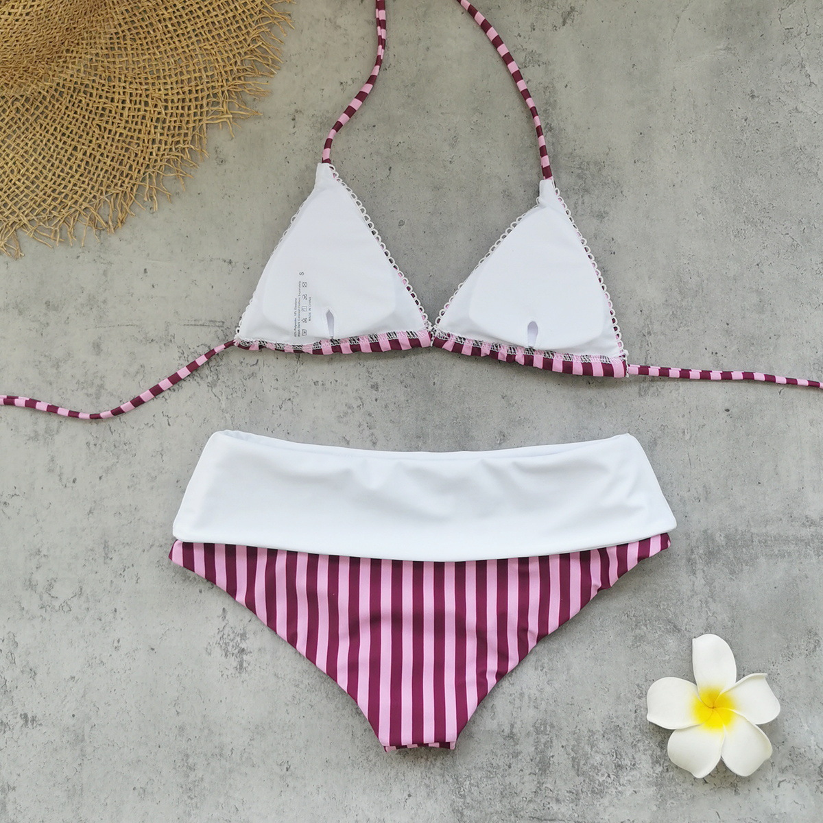 Sexy Striped Print Bikini