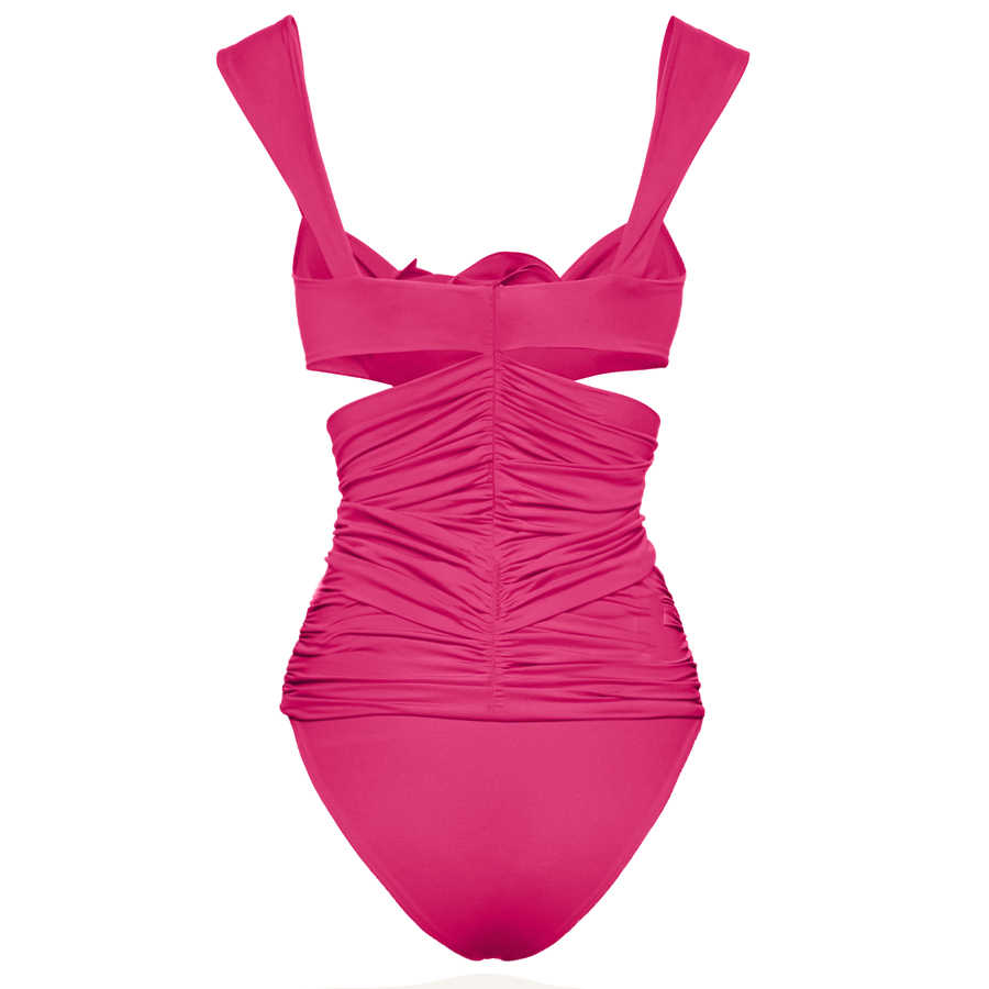 3D Flower Cutout One Piece Swimsuit and Skirt Flaxmaker