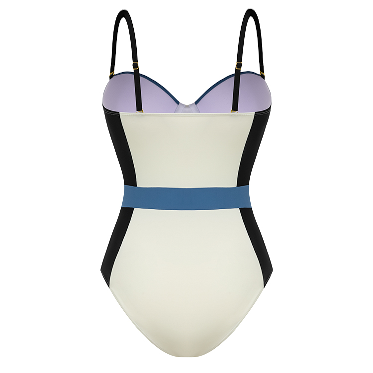 Color Block One Piece Swimsuit