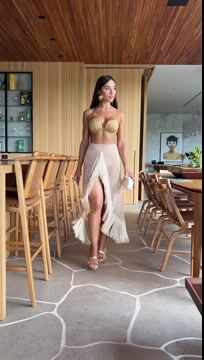 Tassel Bikini Swimsuit and Skirt