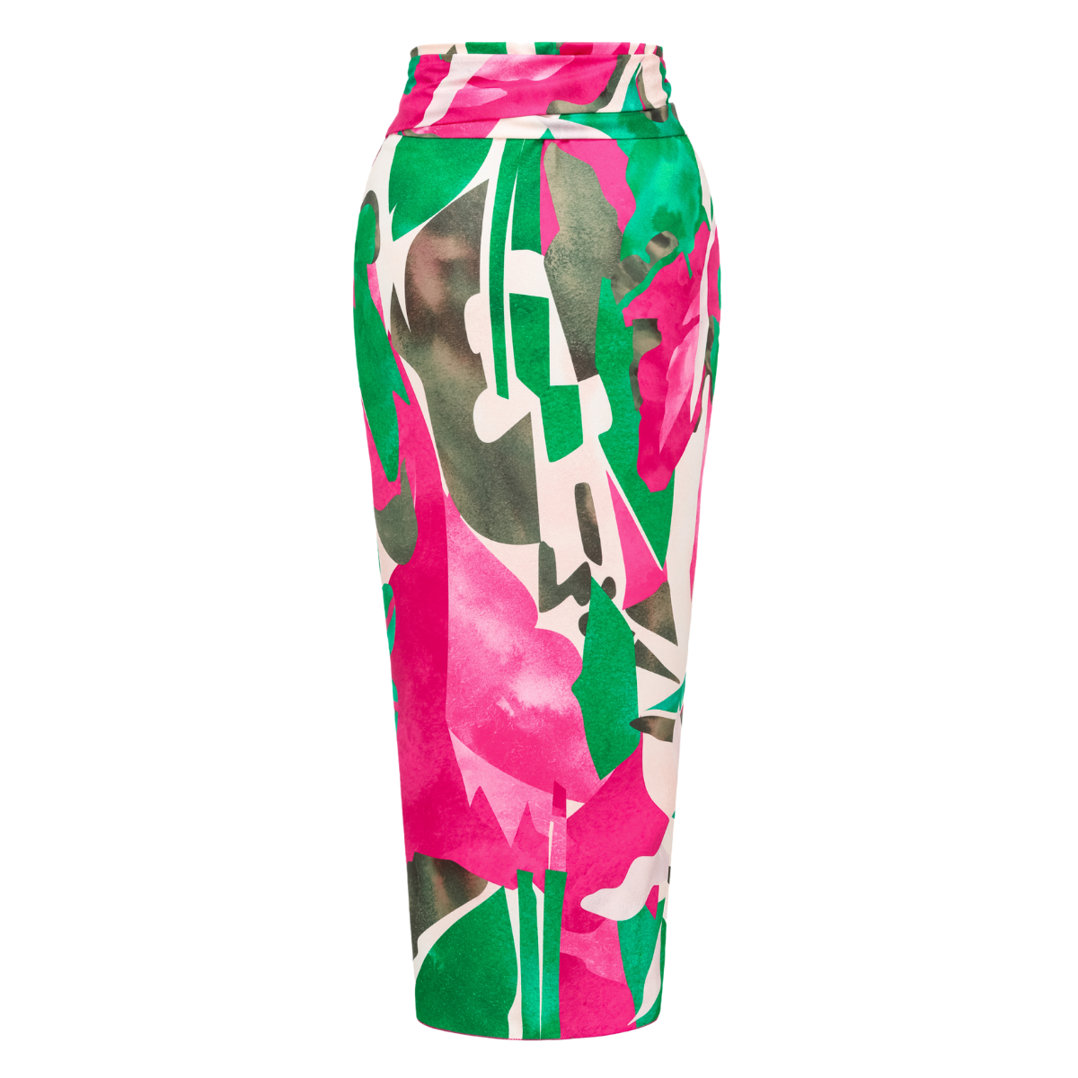 Abstract Rose Red Contrast Print Long sleeve  One Piece Swimsuit and Skirt