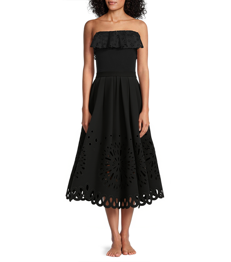 Black Laser Cutting Flower Hollow Swimsuit Set(s)