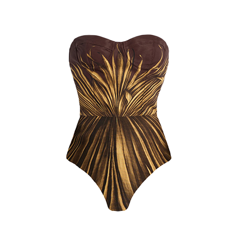 Bandeau Jungle Print Swimsuit Set(s)