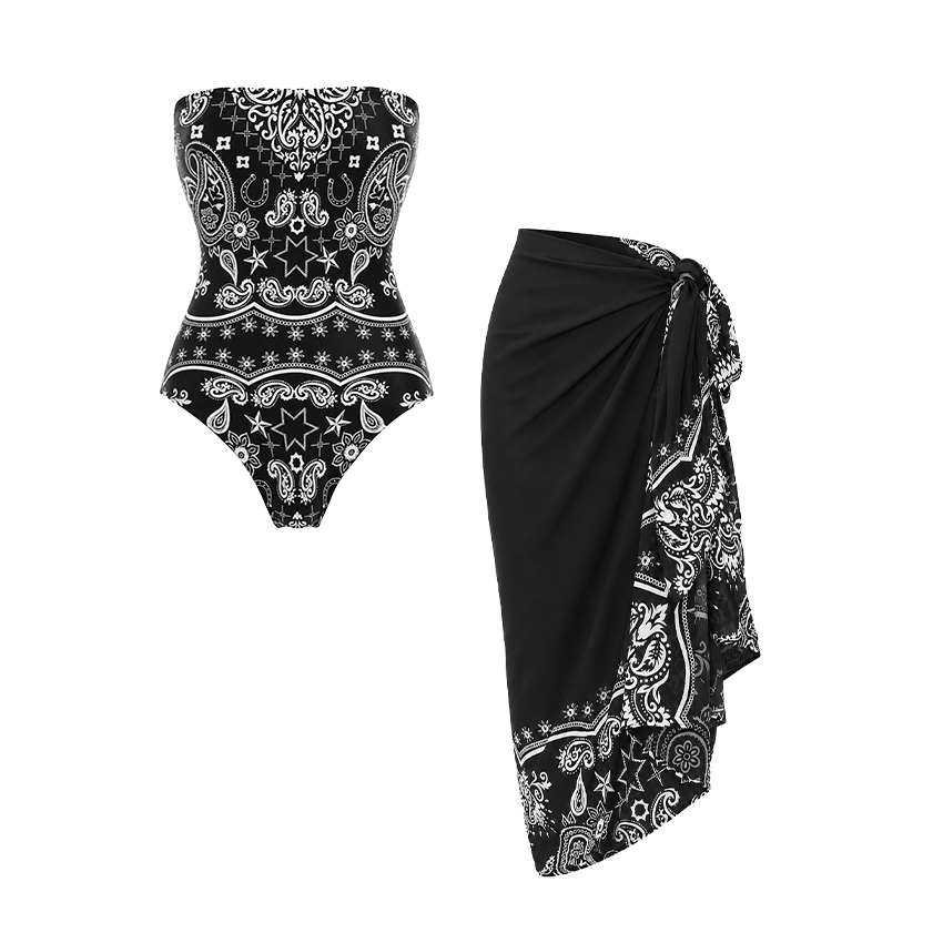 Bandeau Printed Swimsuit Set(s)