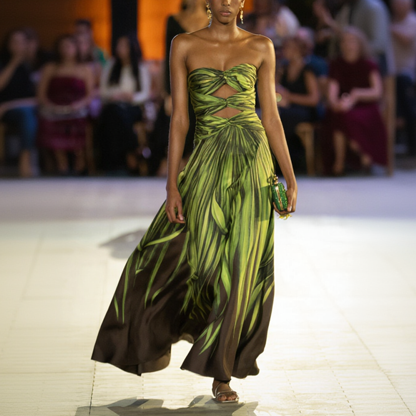 Bandeau Jungle Print Swimsuit Set(s)