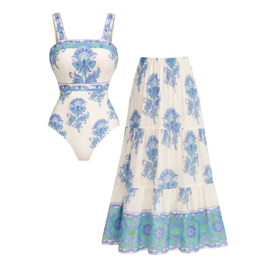 Bandeau Printed Swimsuit Set(s)