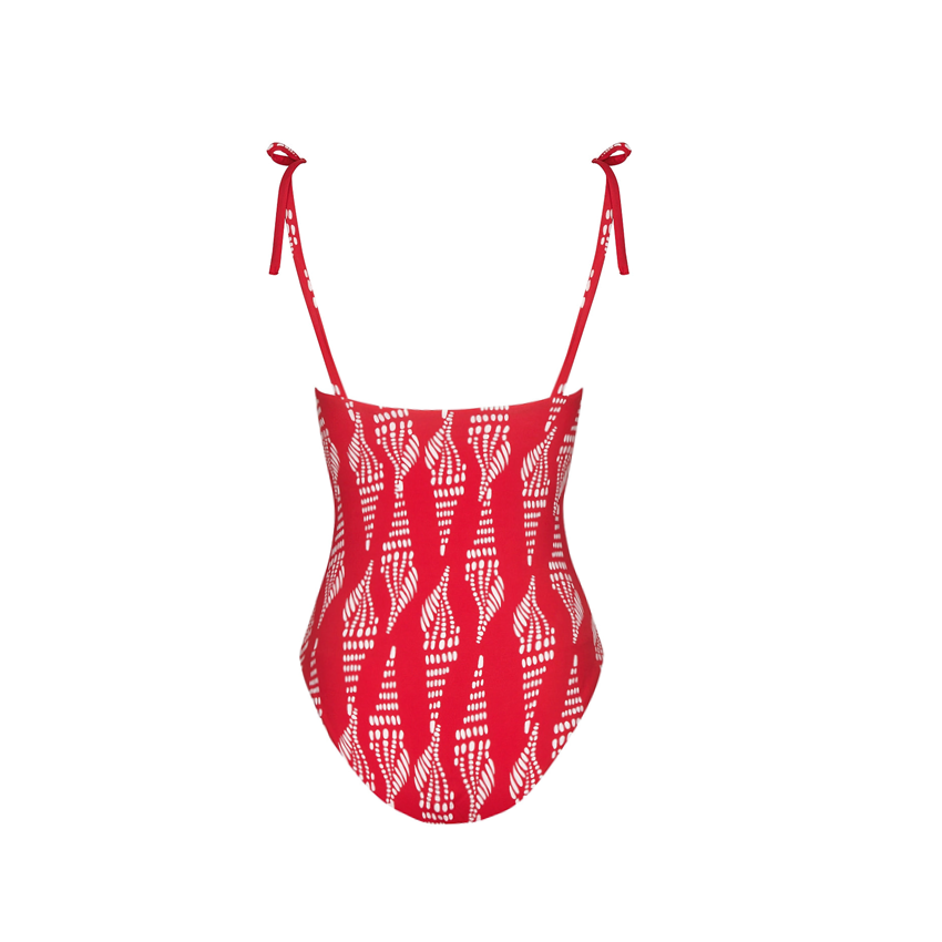 Bandeau Bandage Bowknot Design Print Swimsuit Set(s)