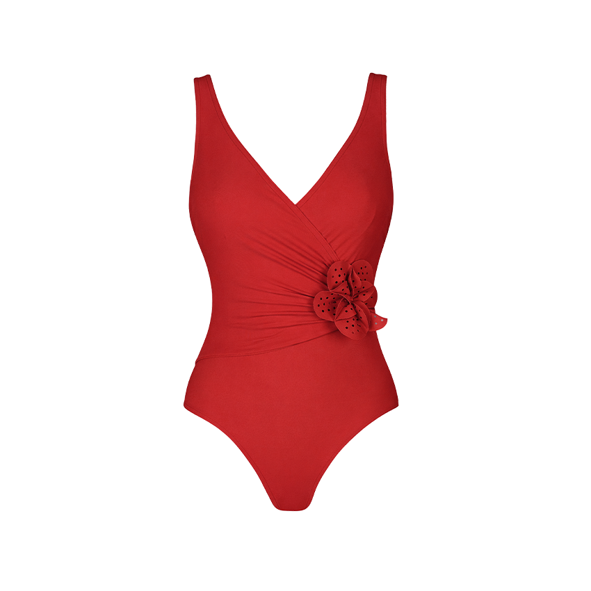 V Neck 3D Flower Swimsuit Set(s)