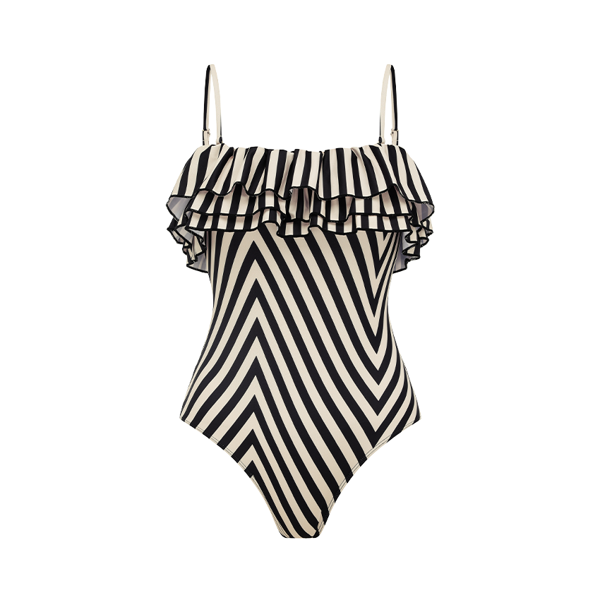 Bandeau Striped Print Swimsuit Set(s)