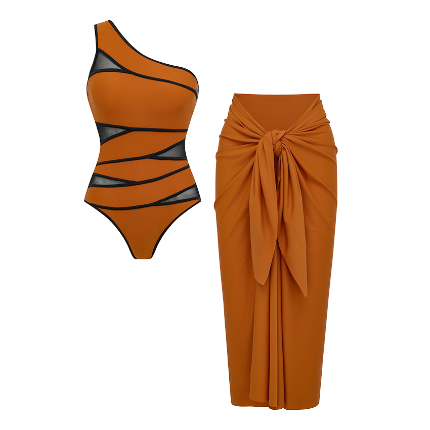 One Shoulder See Through Swimsuit Set(s)