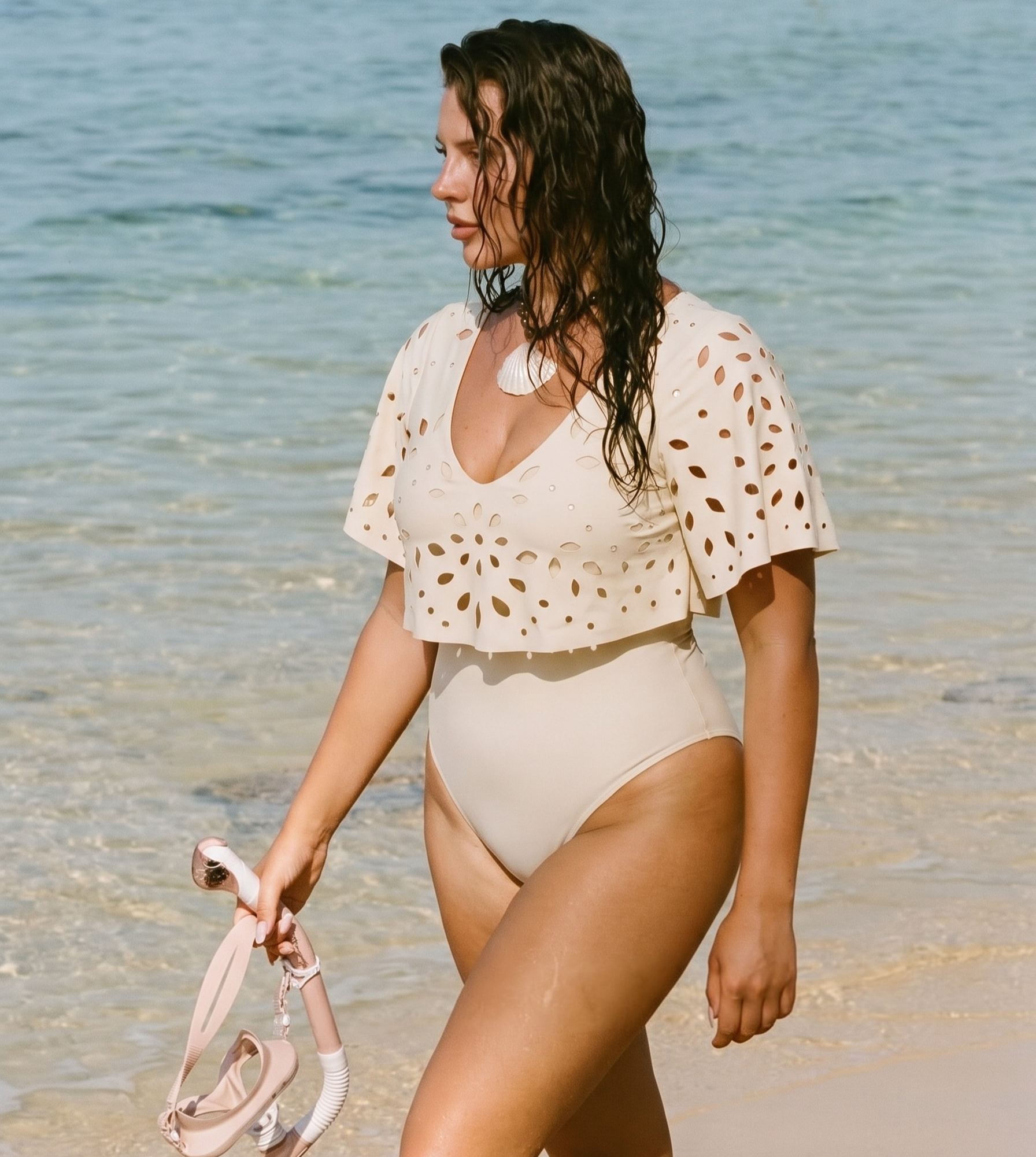 Laser Cutting One Piece Swimsuit and Skirt
